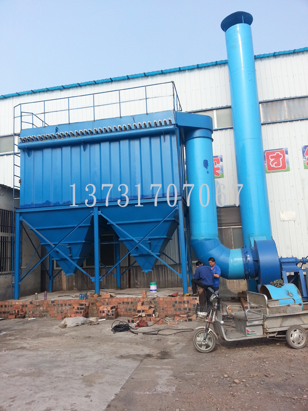 山西煤矸石制磚生產線破碎工段布袋除塵器安裝完畢 山西煤矸石制磚生產線破碎工段布袋除塵器安裝完畢